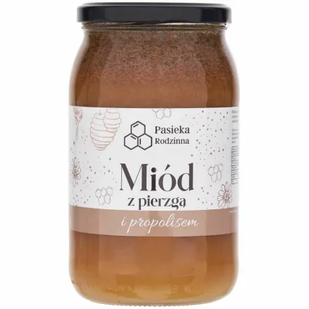 Miód z Pierzgą i Propolisem 1150 g - Pasieka Rodzinna