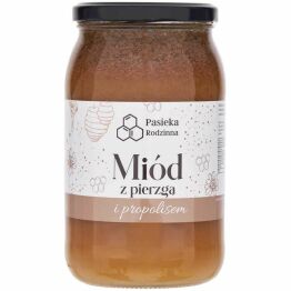Miód z Pierzgą i Propolisem 1150 g - Pasieka Rodzinna