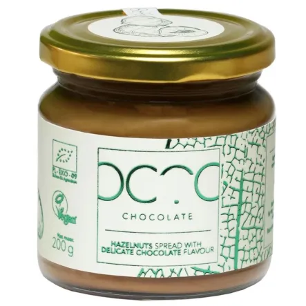 Krem z Orzechów Laskowych z Delikatną Nutą Czekolady Bio 200 g - Cocoa - Wyprzedaż