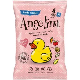 ANGELINA Bio Chrupki Kukurydziane Marchew i Jabłko 4x15 g