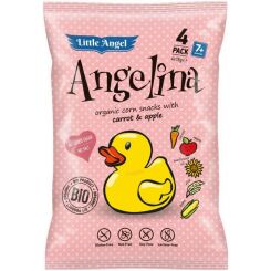 ANGELINA Bio Chrupki Kukurydziane Marchew i Jabłko 4x15 g
