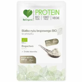 Białko Ryżu Brązowego BIO w Proszku 200 g - BeOrganic