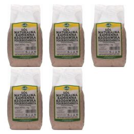 5 x Sól Kamienna Kłodawska Półgruboziarnista Niejodowana 1 kg Smakosz