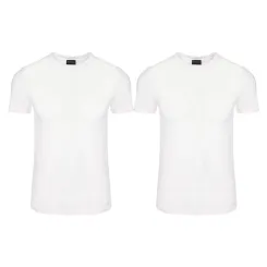 2 x Koszulka Męska Bambusowa T-SHIRT Biała Rozmiar L - Henderson