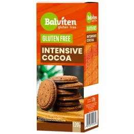Herbatniki Maślano - Kakaowe z Polewą Kakaową Intensive Cocoa Bezglutenowe 120 g - Balviten