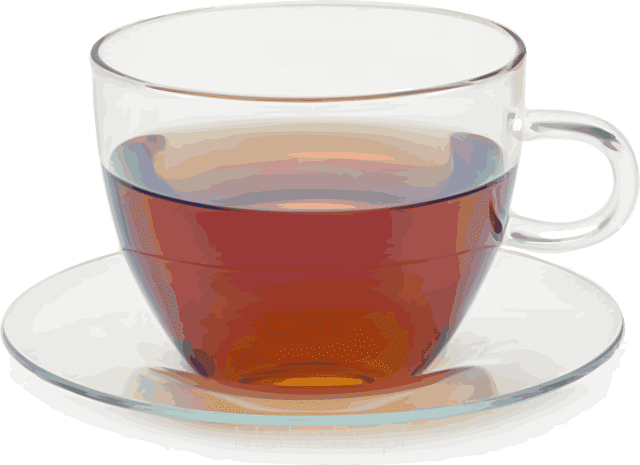 Parująca filiżanka aromatycznej herbaty na drewnianym stole Parująca filiżanka aromatycznej herbaty na drewnianym stole