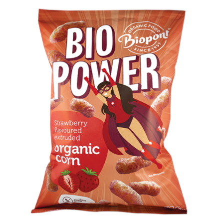 Chrupki Kukurydziane O Smaku Truskawkowym Bio 70 g - Biopont - Przecena Krótka Data Minimalnej Trwałości