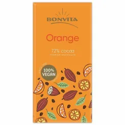 Czekolada Gorzka 72% z Pomarańczą Vegan BIO 100 g - Bonvita