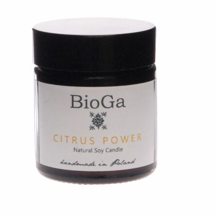 Świeczka Sojowa CITRUS POWER 30 ml - BioGa Świeca Sojowa - Wyprzedaż