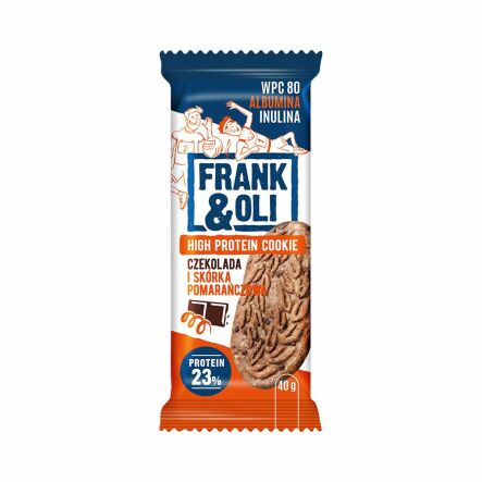 Ciasteczka z Czekoladą i Skórką Pomarańczy 40 g - Frank & Oli