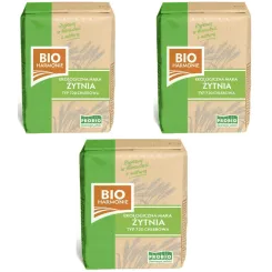 3 x Mąka Żytnia Typ 720 Chlebowa Bio 1 kg - Bioharmonie