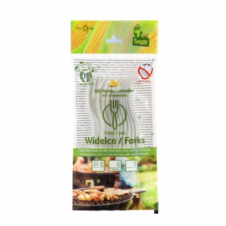 Widelce Kompostowalne 12 Sztuk - Froggy