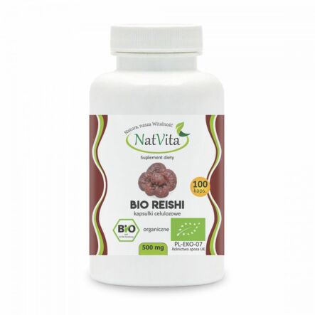 Bio Grzyb Reishi 100 Kapsułek - Natvita