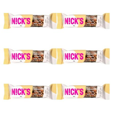 6 x Baton z Migdałami i Czekoladą 40 g - Nicks