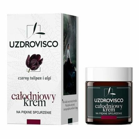 Całodniowy Krem Pod Oczy Przeciwzmarszczkowy - Czarny Tulipan i Algi 25 ml - Uzdrovisco