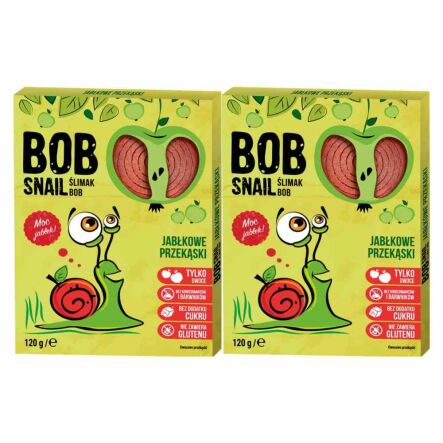 2 x Przekąska Jabłkowa z Owoców Bez Dodatku Cukru 120 g - Bob Snail