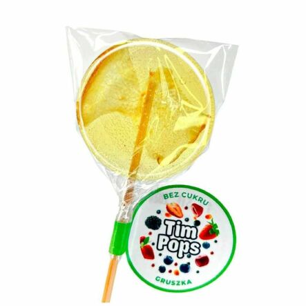 Lizak o Smaku Gruszki Bez Dodatku Cukru 17 g - TimPops (data: 30.06.2025)