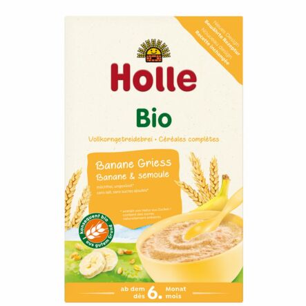 Kaszka Pszenna z Bananem Bezmleczna Bez Dodatku Cukru Bio Demeter 250 g - Holle
