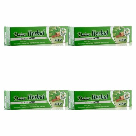 4 x Pasta do Zębów Neem z Miodlą Indyjską Bez Fluoru 100 ml - Dabur
