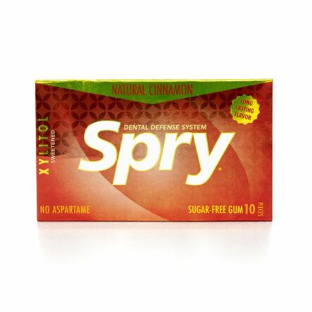 Gumy Z Ksylitolem Cynamonowe 10 sztuk SPRY - Przecena Krótka Data Minimalnej Trwałości